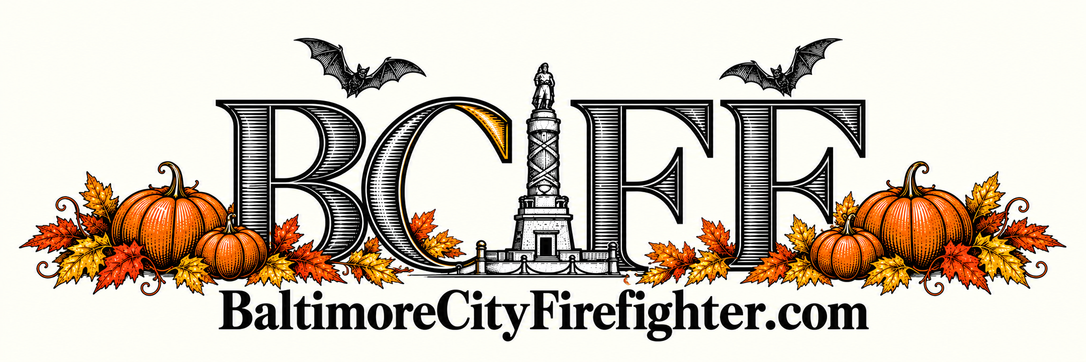 Baltimore City Firefighter Halloween seasonal logo