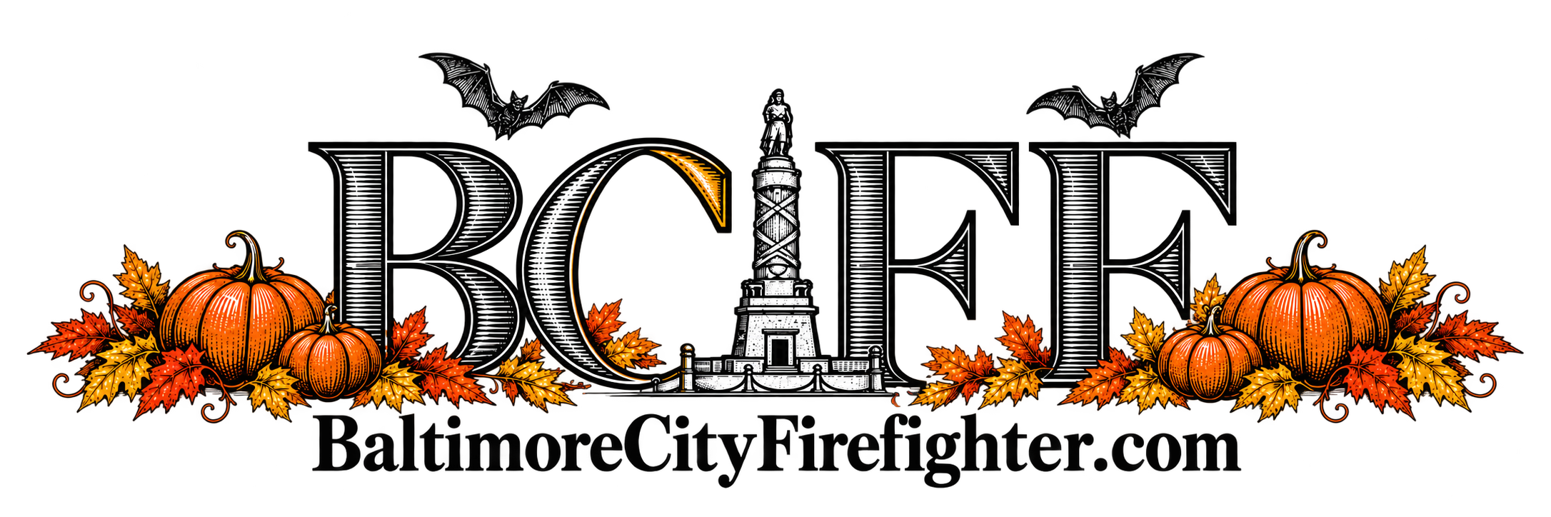 Baltimore City Firefighter Halloween seasonal logo